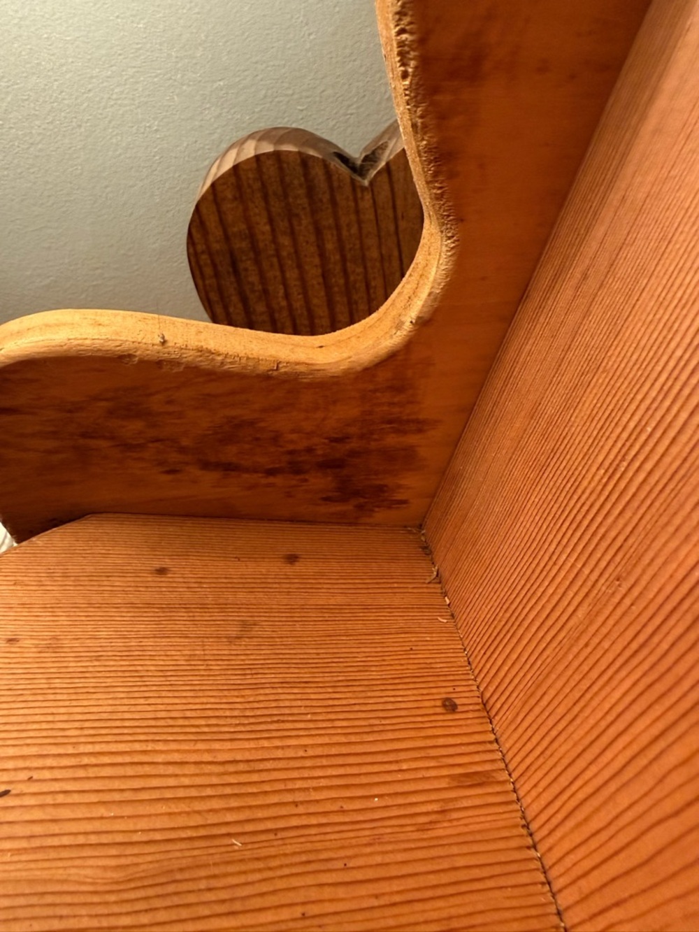 Handcrafted Wooden Mini Rocking Chair - Natural Pine - Picture 4 of 4